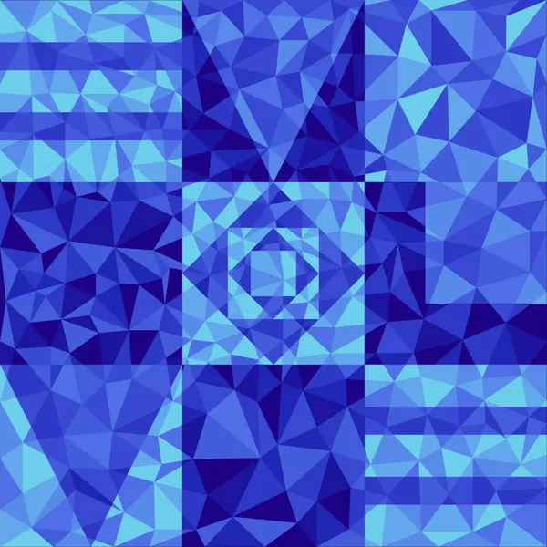 the letters EVOLVE arranged in a 9x9 grid filled with trinagular tiles in shades of blue