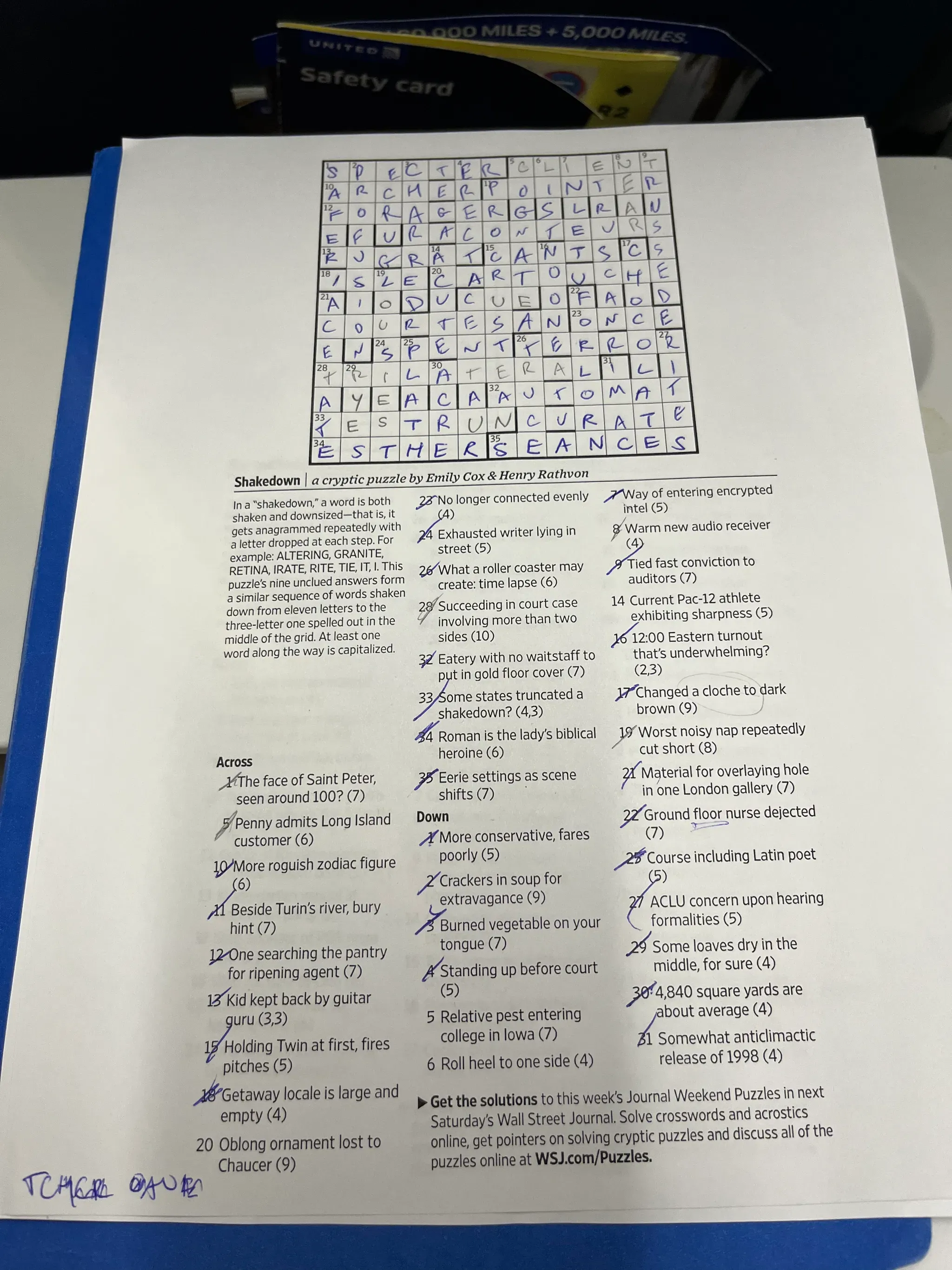 Puzzles with B at the airport