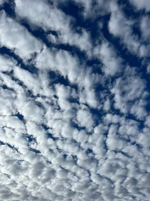 Patterned clouds in the sky