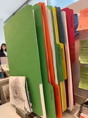 Organizing my papers within my paper organizer