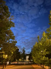 Deep blue sky, post-sunset & pre-nightfall (ambient light)