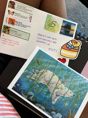 Lots of random mail and stickers and using 4 return address labels