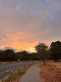 Cool-ish evening walk and sunset sky