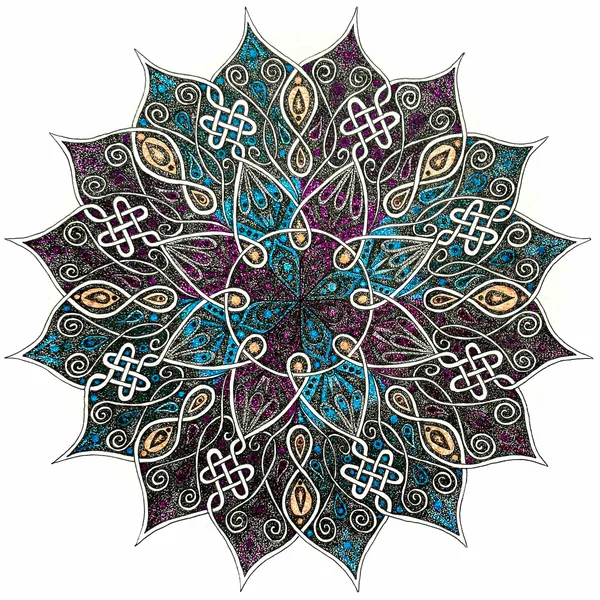 stipled 8-point mandala