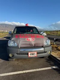 Finding the most epic matte black Toyota Tundra decked out for the 49ers.. on Maui