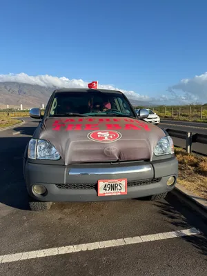 Finding the most epic matte black Toyota Tundra decked out for the 49ers.. on Maui