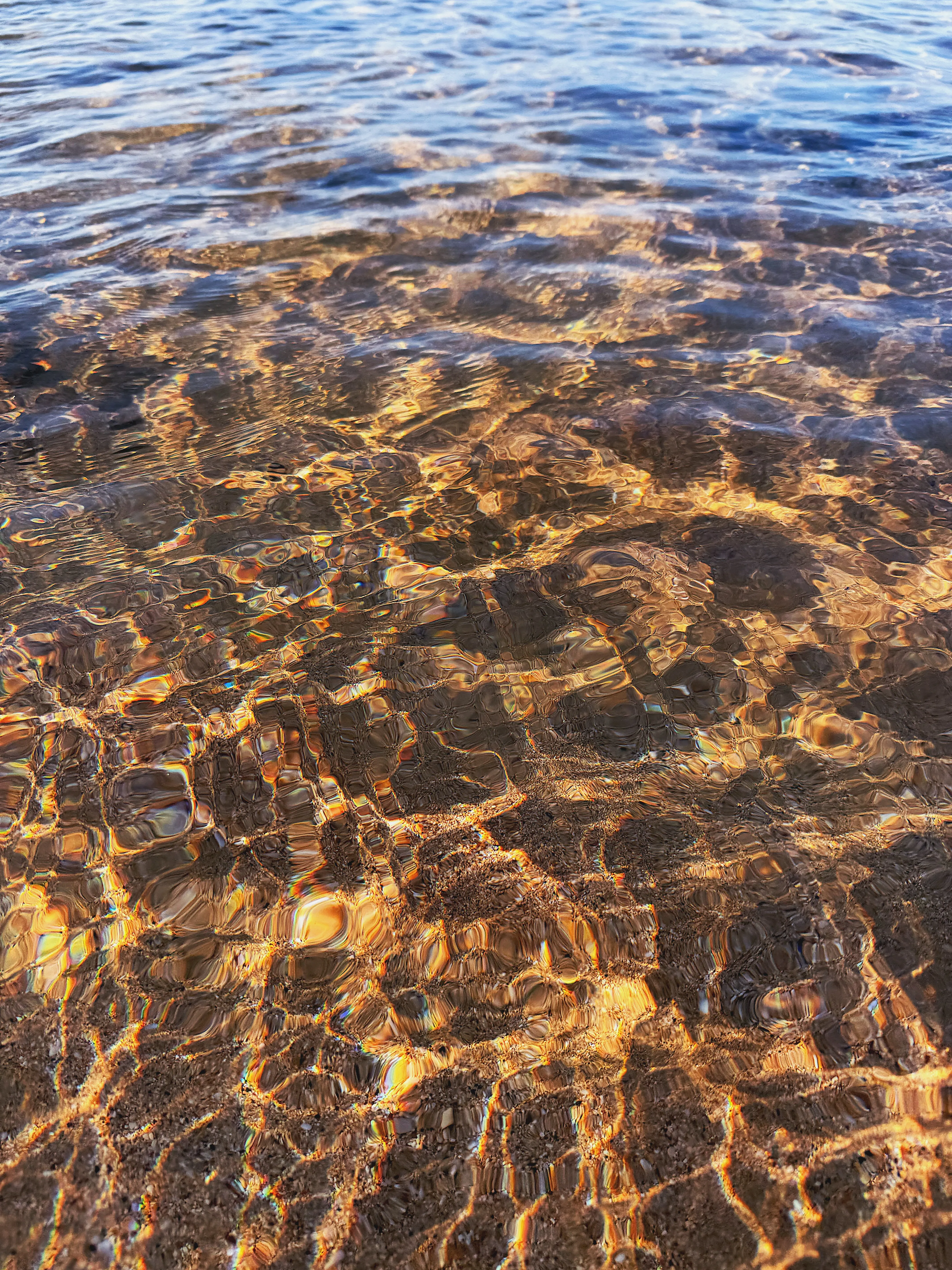 So many observations of the patterns of water in light, in sand, on the surface, and on the ocean floor